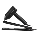 Kit Plancha C5 + Secador Apolo Black Chrome