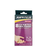 Jupiter Guantes Látex Blancos 8Uds Talla Mediana