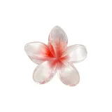 J&L Pinza Pelo Flor Hawaiana Translúcida