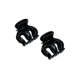 Pinzas Pelo Redondas Negras 2Uds