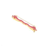 Bigudí Plástico Bicolor Ondulado Rojo Amarillo 12Uds