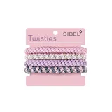 Twisties Coleteros Trenzados Tonos Rosas 4Uds