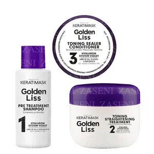 KERATIMASK GOLDEN LISS ALISADO SIN FORMOL CABELLO RUBIO Y DECOLORADO 2