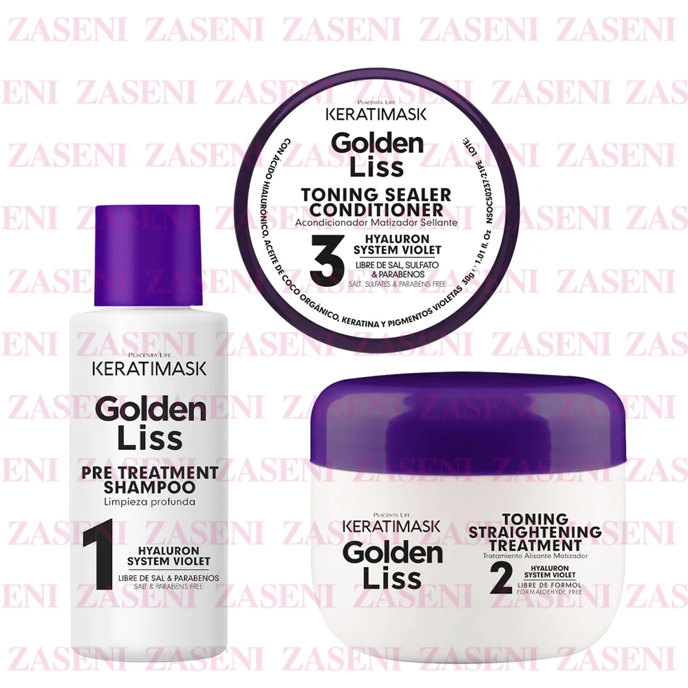 KERATIMASK GOLDEN LISS ALISADO SIN FORMOL CABELLO RUBIO Y DECOLORADO