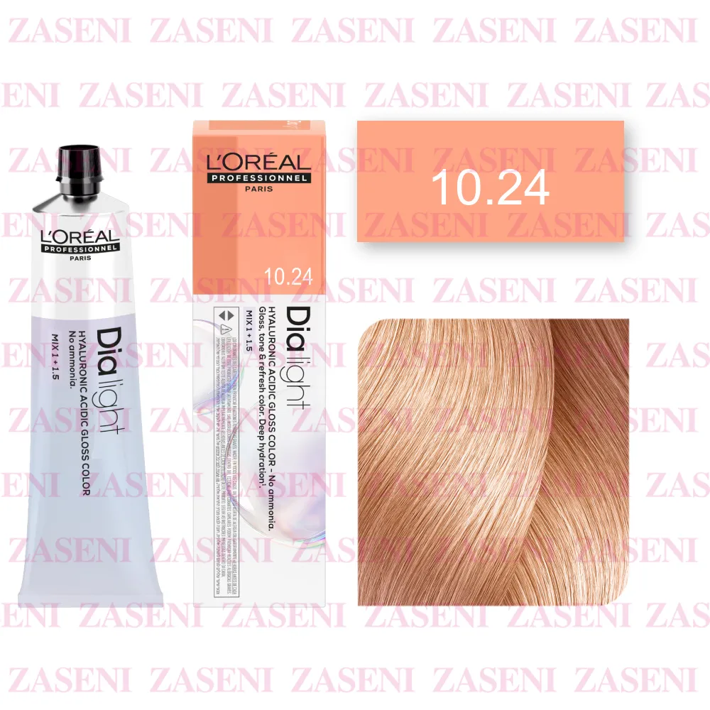 Tinte Dia Light N° 10.24 Rubio Platino Irisado Cobrizo 60ml