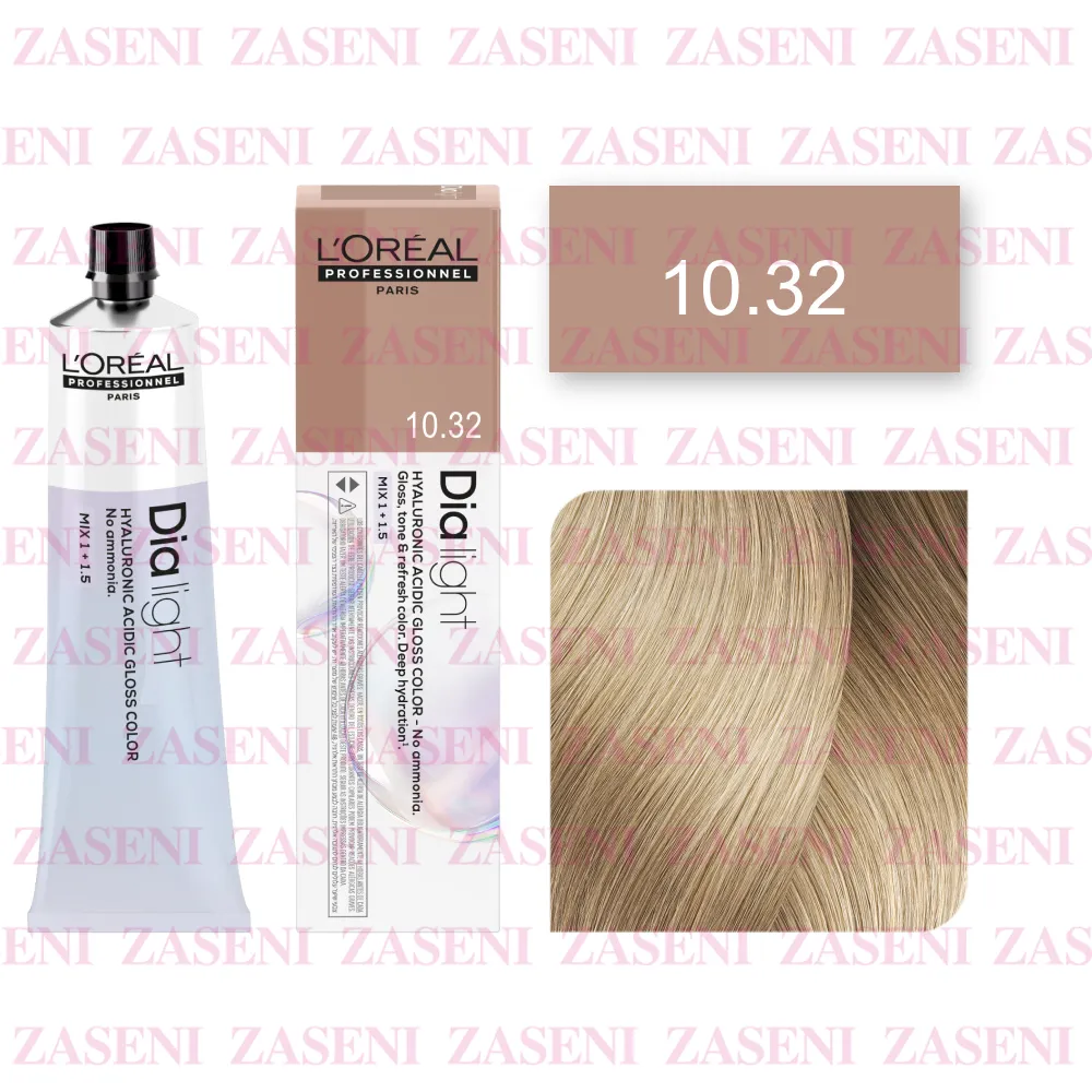 Tinte Dia Light N° 10.32 Rubio Platino Dorado Irisado 60ml