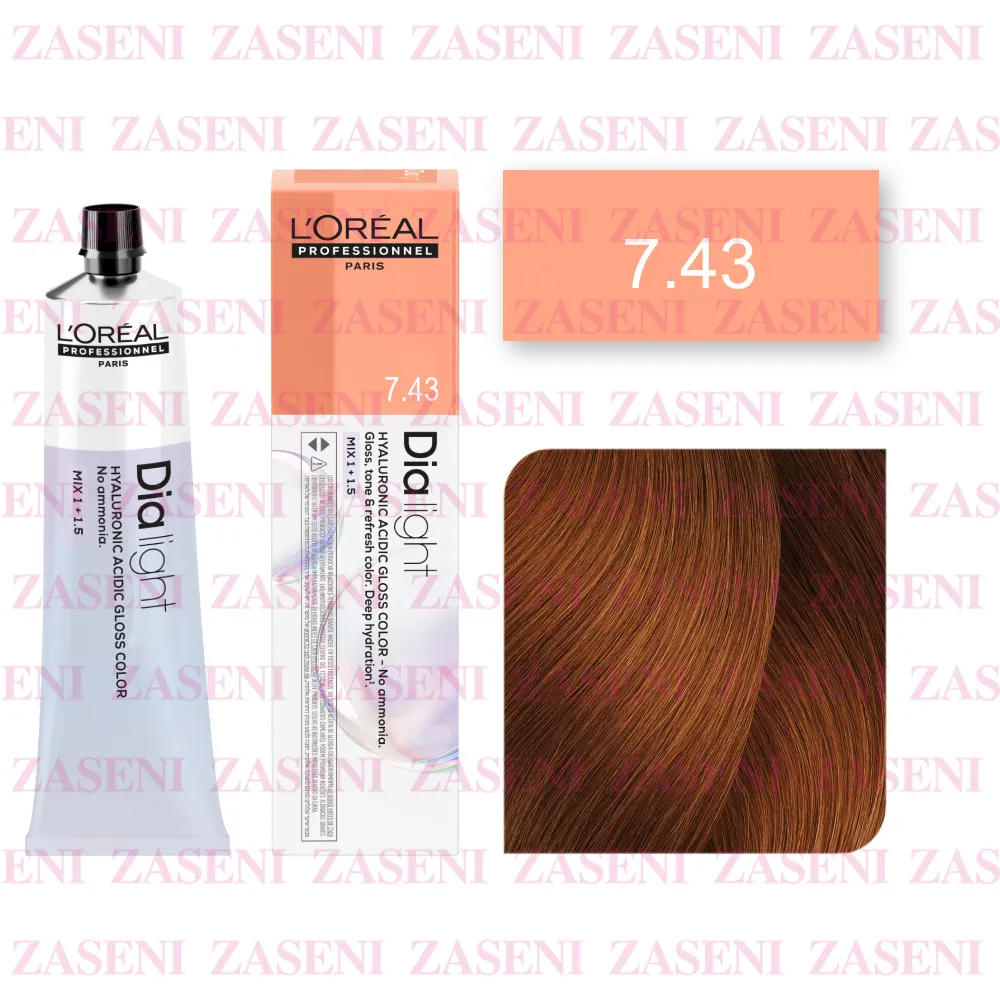 Tinte Dia Light N° 7.43 Rubio Cobrizo Dorado 60ml