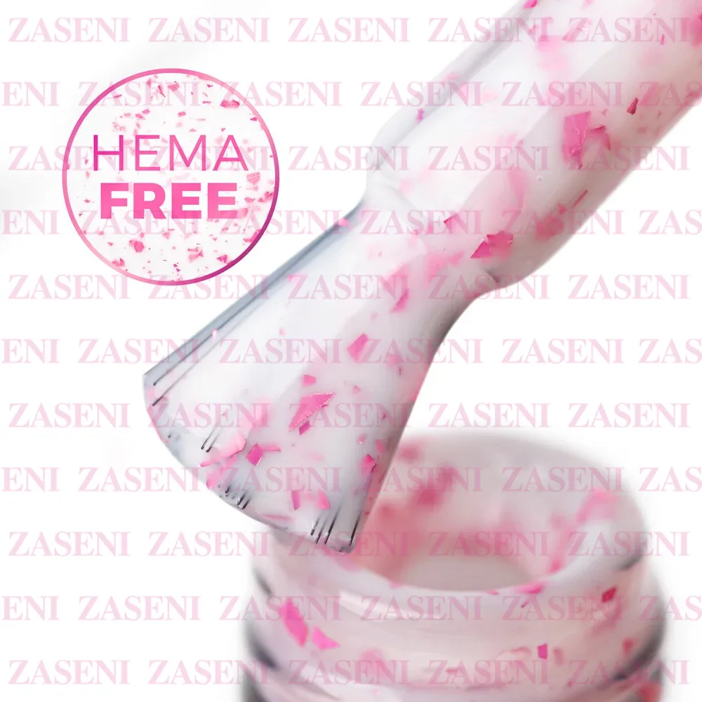 Rubber Base Flakes Hema Free Milky Pink 10ml