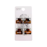 Mini Pinzas Pelo Rectangular Carey 4Uds
