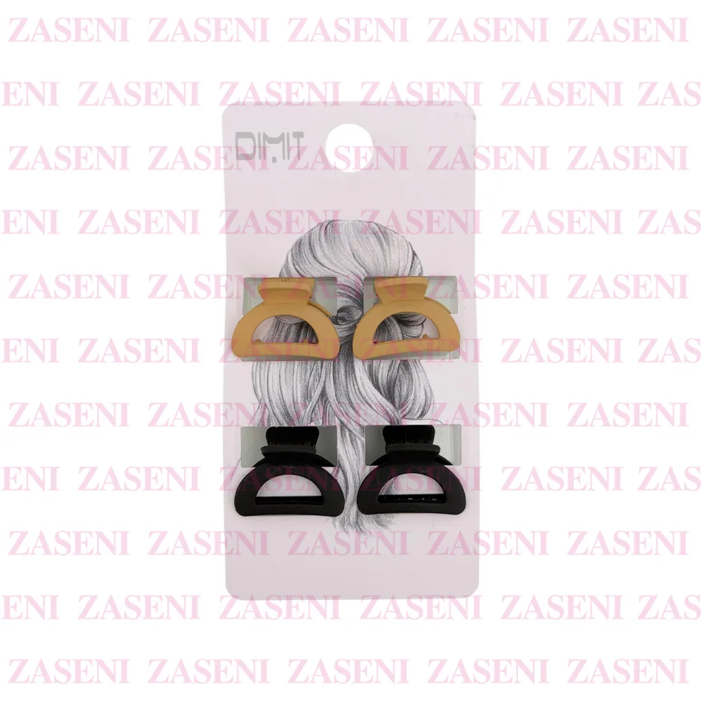 Mini Pinzas Pelo Semicírculo Mate 4Uds