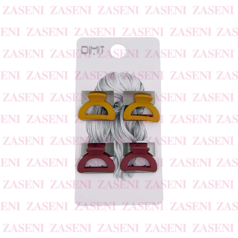 Mini Pinzas Pelo Semicírculo Mate 4Uds