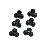 Mini Pinzas Pelo Flor Negras 6Uds