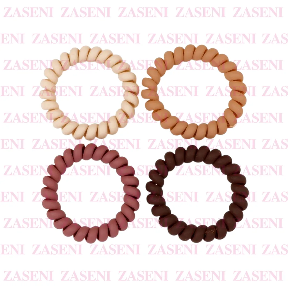 Coleteros Espiral Colores Nude 4Uds