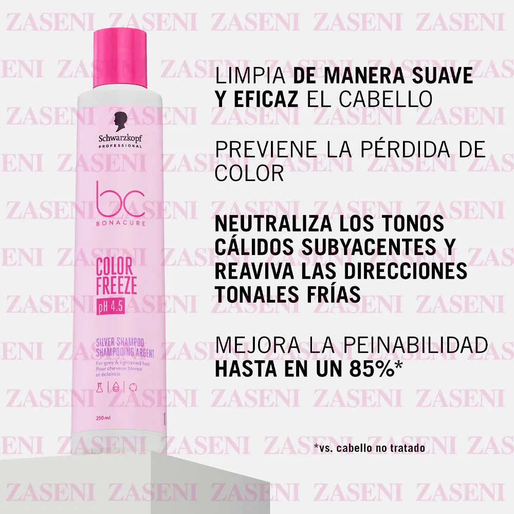 Bonacure Color Freeze Silver Champú Ph 4.5 250ml