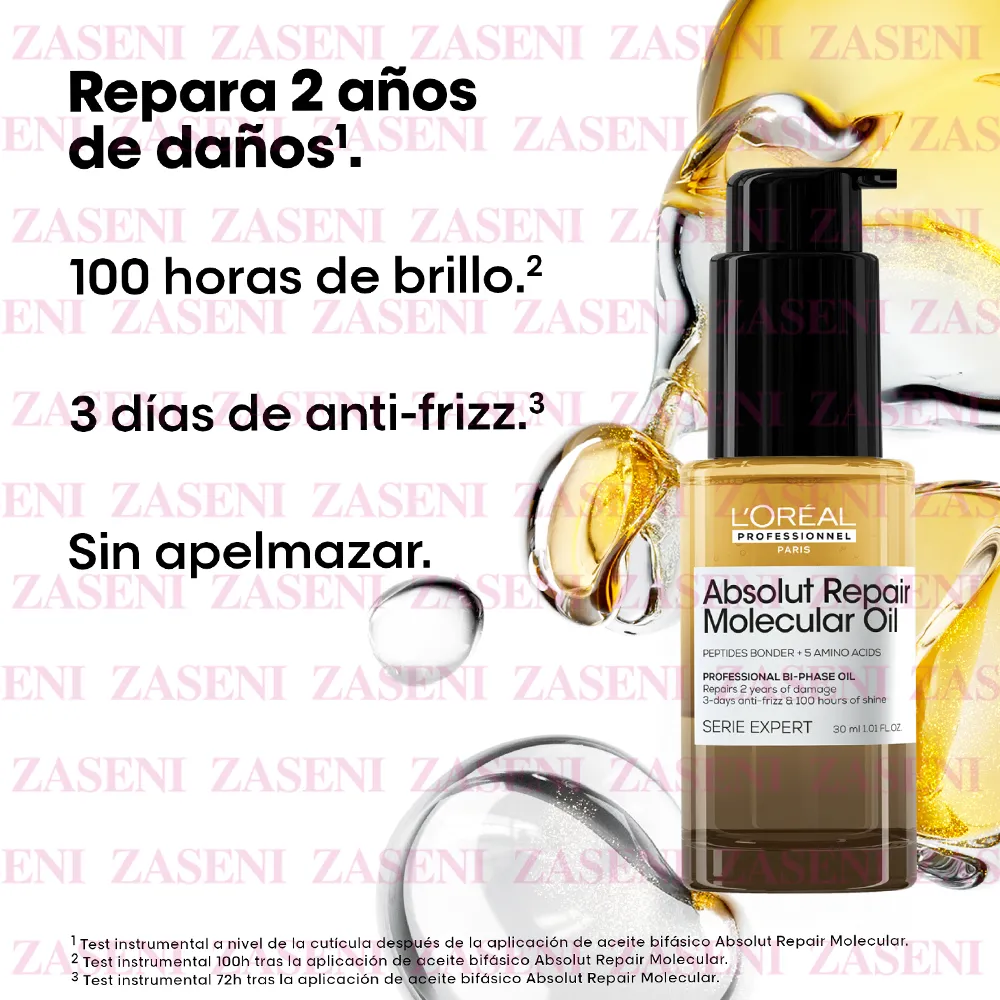 Serie Expert Absolut Repair Molecular Aceite Bifásico Reparador 90ml
