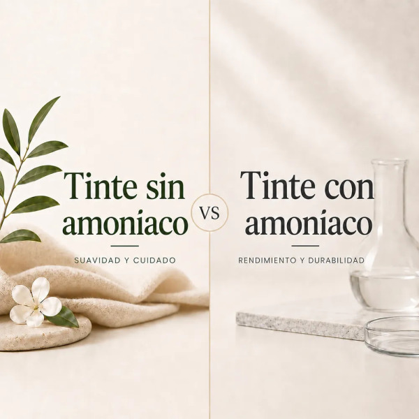 Tinte sin amoníaco vs. Tinte con amoníaco