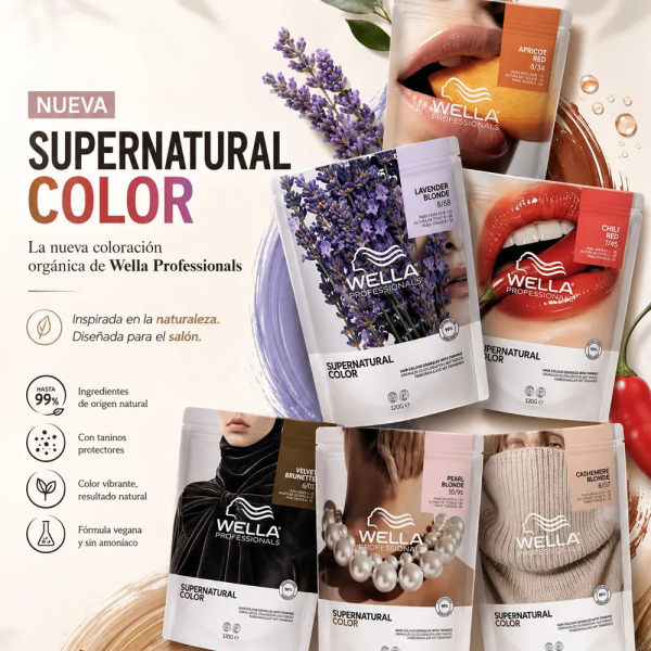 Supernatural Color de Wella: coloración orgánica profesional para un cabello más natural
